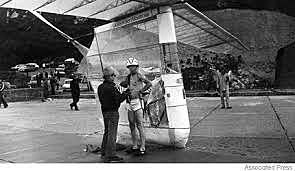 1979- Longest human-powered flight