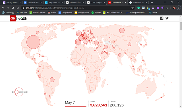 Spread of Covid-19 as of May 7th, 2020