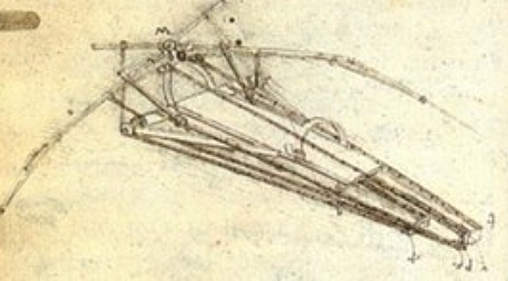 Leonardo da Vinci designs the first flying machine