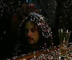 Forrest and Lt. Dan celebrate New Year's Eve together