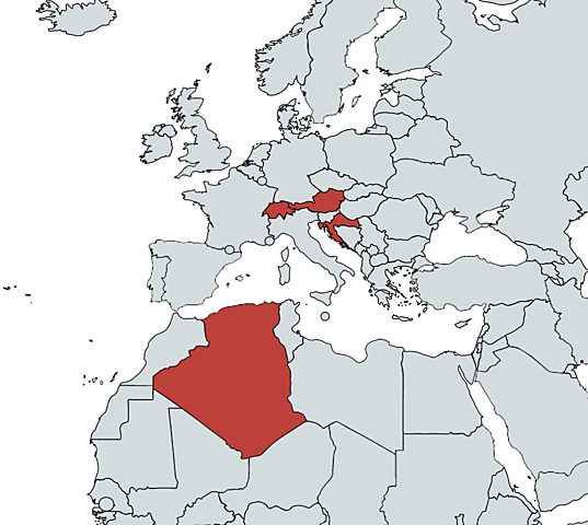 First Cases in Algeria, Austria, Croatia, and Switzerland
