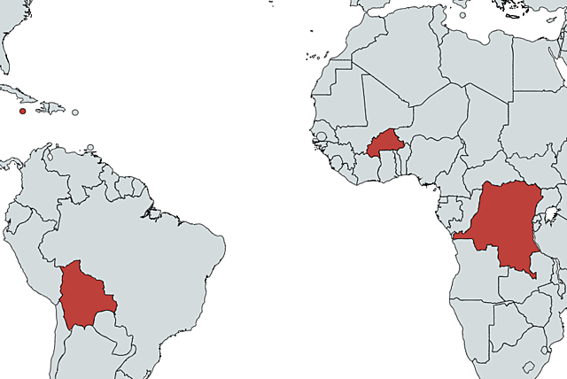 First Cases in Bolivia, Jamaica, Burkina Faso, and the Democratic Republic of the Congo