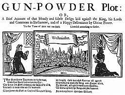"Gunpowder plot" by Roman Catholic fanatics
