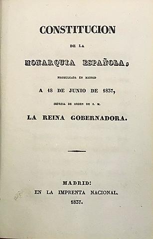 Constitución de 1837 promulgada por Calatrava