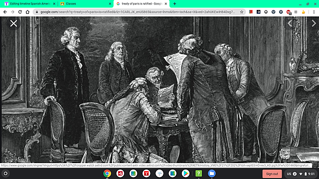 Treaty of Paris is ratified by U.S. senate.