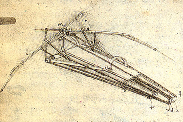 leonardo Davincis flying machine