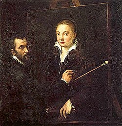 Bernardio Campi Painting Sofonisba Anguissola