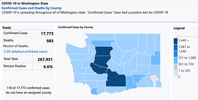 1st case in Washinton state