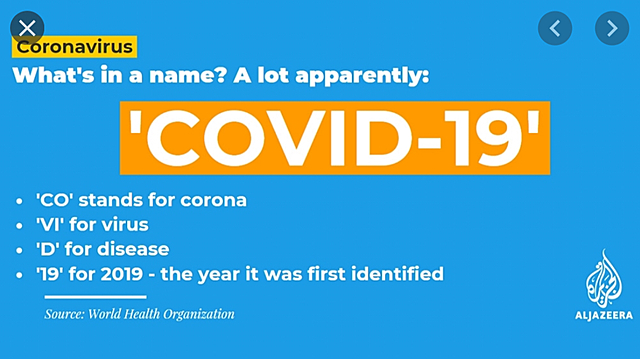 The virus was named Covid-19