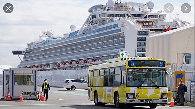 Hundreds of people left the quarantined ship in Japan