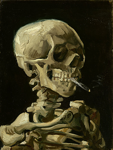 Skeleton Skull Smoking