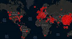 Map showing the spread of Covid-19 world wide