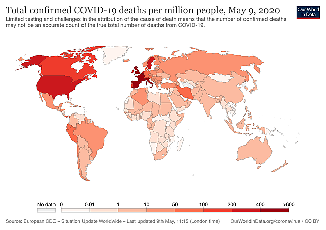 spread of corona-virus map