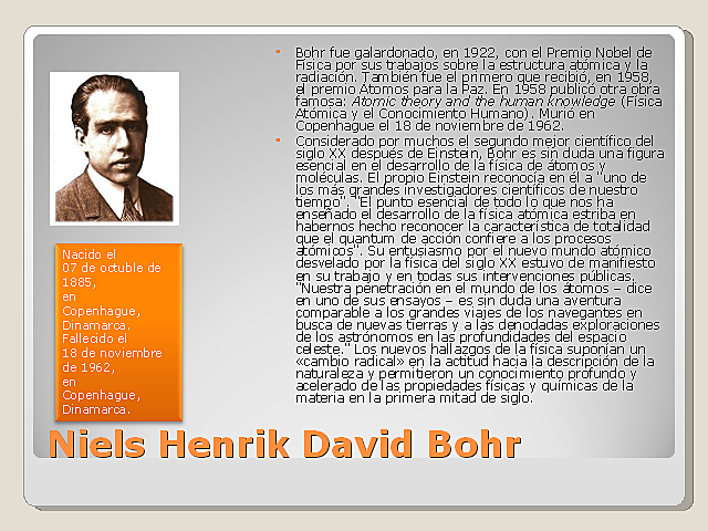 NIEL HENRIK DAVID BOHR