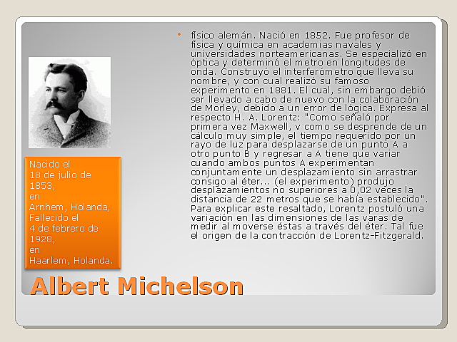 ALBERT MICHELSON