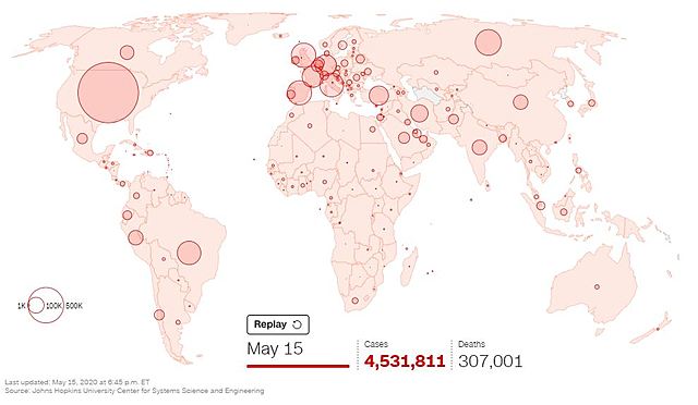 Map of the Spread World Wide