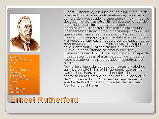 ERNEST RUTHERFORD