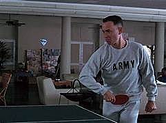 Forrest discovers ping-pong