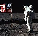 American Astronauts Land on the Moon