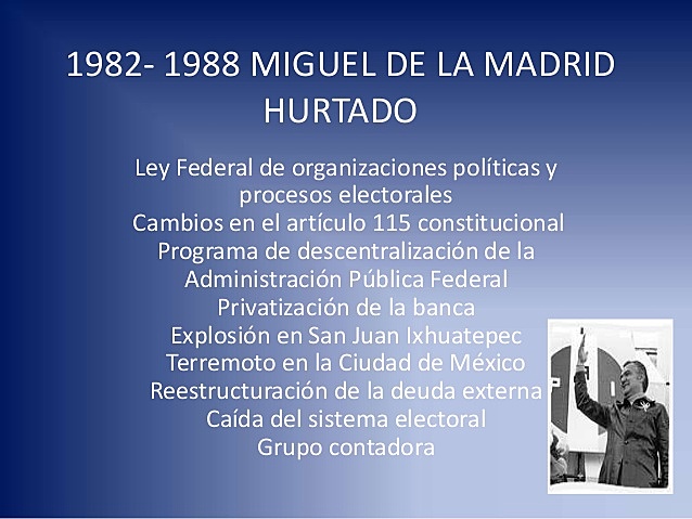 Programa de Descentralizacion de la Administración Publica Federal ( 1982 - 1988 )