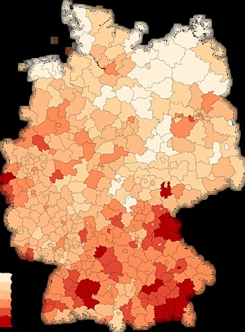 Date and location of first known case in Germany