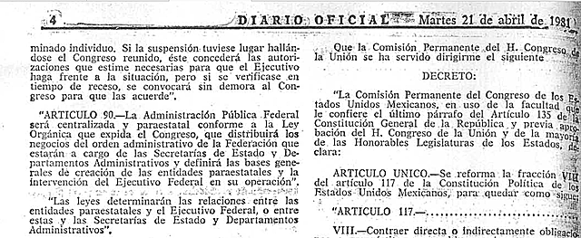 Reformas del artículo 90