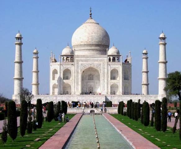Mi primera vista a Taj Mahal.