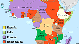 Timeline: Expansión colonial en África (siglo XIX, hasta la Primera Guerra Mundial)
