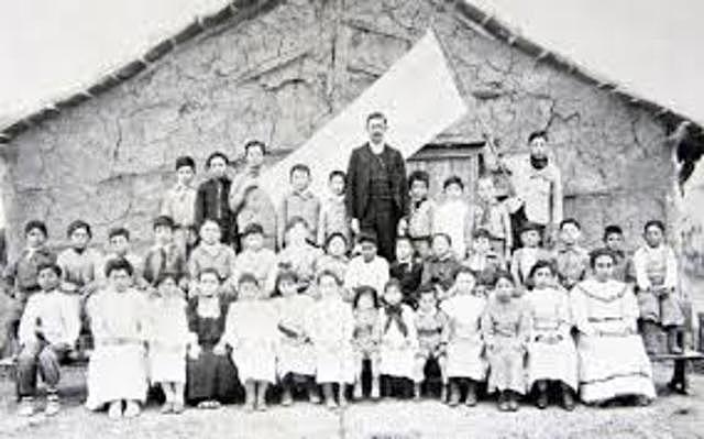Perdidas de escuelas en los pueblos de indios.
