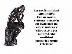 la racionalidad sustantiva