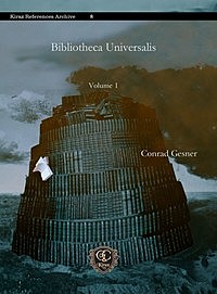 Gesner Biblioteca Universalis: Obras de San Agustín por Erasmo. Obra temática, encabezamiento de materia, referencias por orden de expresión.