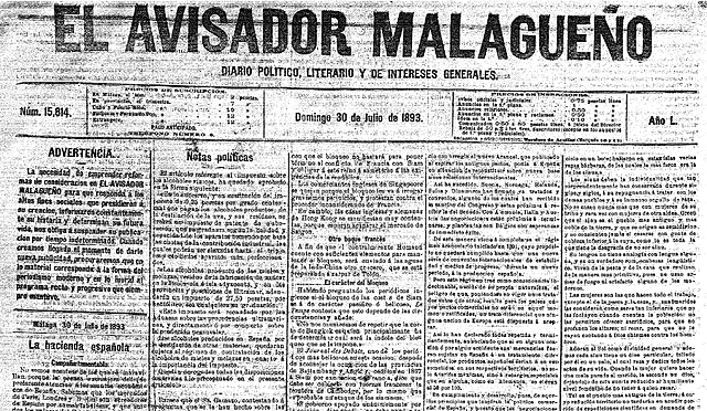 Última edición de El Avisador Malagueño