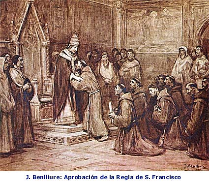 La regla escrita por francisco fue aprobada por bula de Honorio III