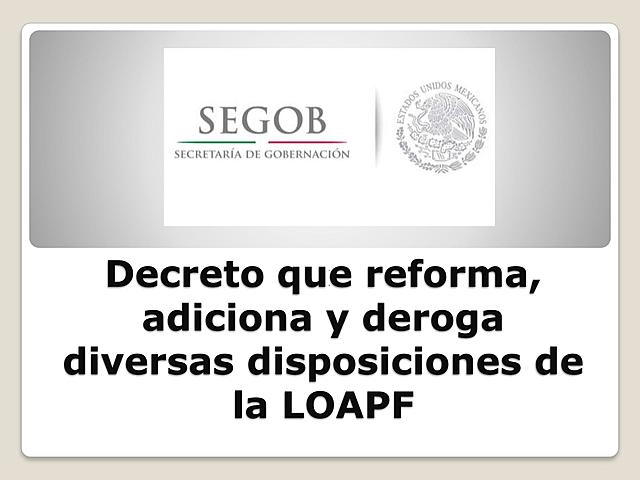 Reforma a la L.O.A.P.F.