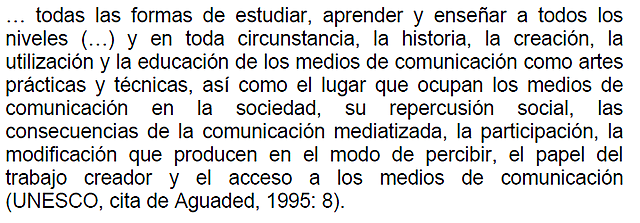 Educación para los medios