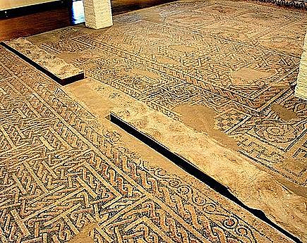 Mosaico romano de la villa del Camino de Albalate. (Romanos)