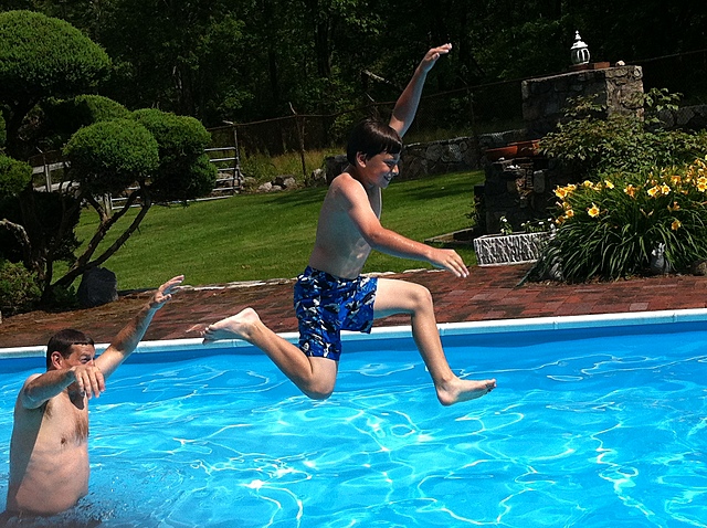 Surprising- When I learned how to backflip into a pool