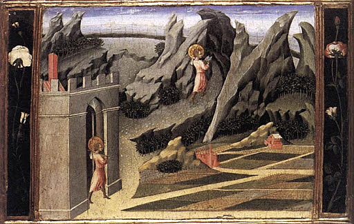 Saint John the Baptist Entering the Wilderness -  Giovanni di Paolo