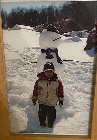 First Time Building a Snowman.