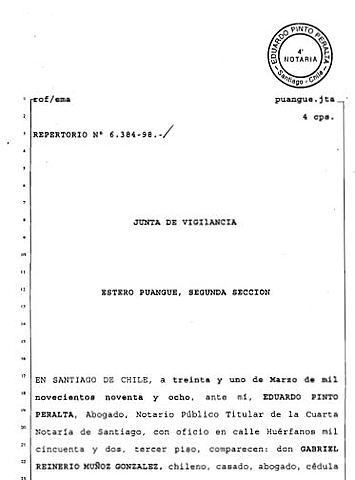 Reducción Escritura Junta de Vigilancia EP2S