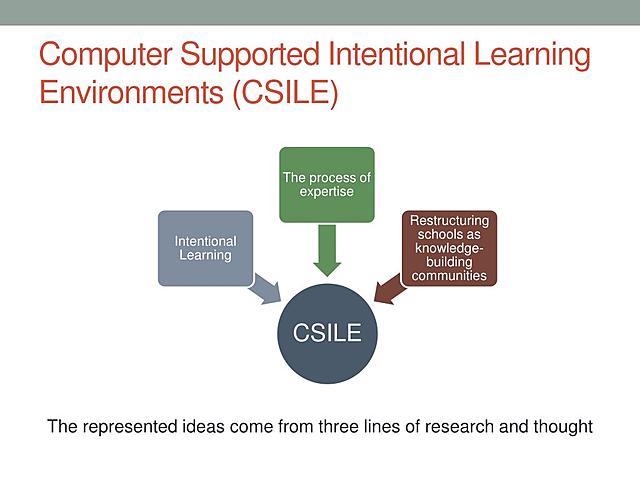 Computer Supported Intentional Learning Environment