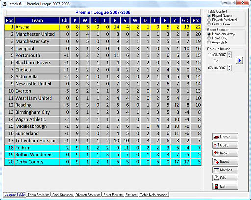 League format established