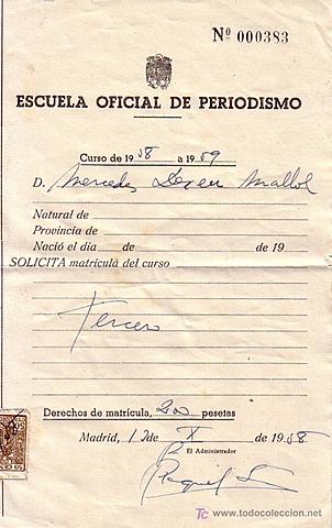 Creación de la Escuela Oficial de Periodismo