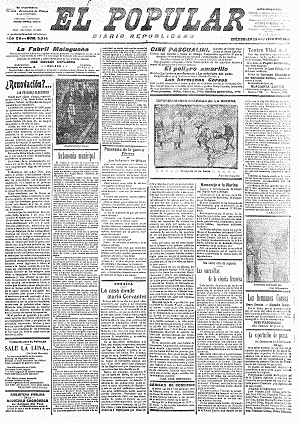 Las tropas de Franco entran en Málaga e incautan las instalaciones del periódico El Popular.
