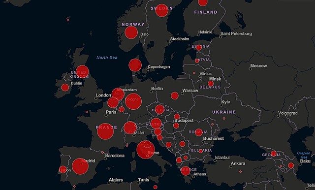 Casos de Covid-19 fora de Xina