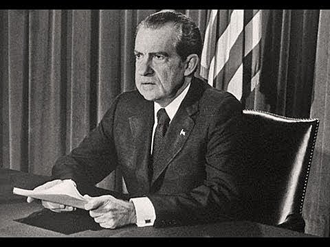 President Nixon resigns.