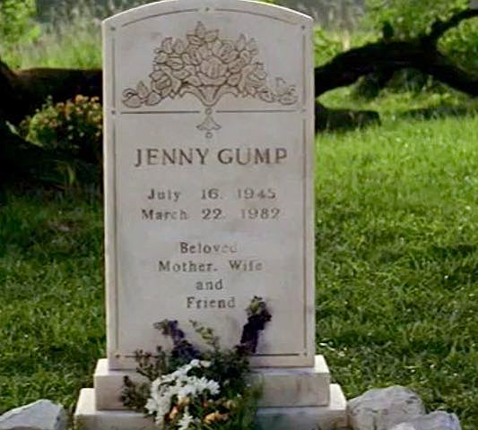 Forrest Gump's wife Jenny dies.