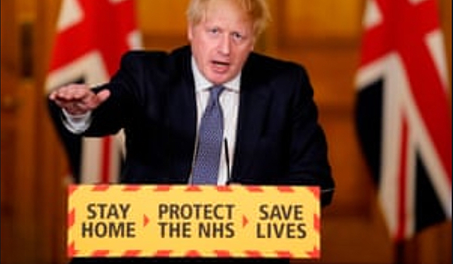 British prime minister Boris Johnson locked Britain down