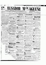 Fundación del periódico El Avisador Malagueño