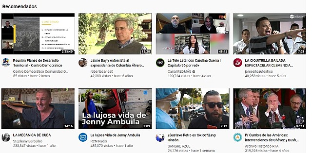 Youtube nos empieza a recomendar